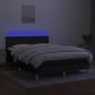 Preview: Boxspringbett mit Matratze & LED Schwarz 140x190 cm Stoff