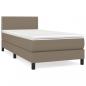 Preview: Boxspringbett mit Matratze Taupe 90x190 cm Stoff