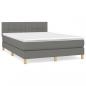 Preview: Boxspringbett mit Matratze Dunkelgrau 140x190 cm Stoff