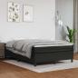 Preview: ARDEBO.de - Boxspringbett mit Matratze Schwarz 140x200 cm Kunstleder