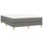 Preview: Boxspringbett mit Matratze Dunkelgrau 140x190 cm Stoff