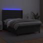 Preview: Boxspringbett mit Matratze & LED Schwarz 140x200 cm Kunstleder