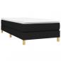 Preview: Boxspringbett mit Matratze Schwarz 90x190 cm Stoff