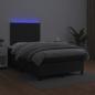 Preview: Boxspringbett mit Matratze & LED Schwarz 120x200 cm Kunstleder