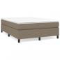 Preview: Boxspringbett mit Matratze Taupe 140x200 cm Stoff