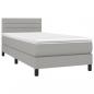 Preview: Boxspringbett mit Matratze Hellgrau 90x190 cm Stoff