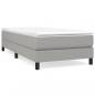 Preview: Boxspringbett mit Matratze Hellgrau 90x190 cm Stoff