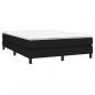 Preview: Boxspringbett mit Matratze Schwarz 140x190 cm Stoff