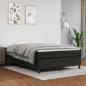 Preview: ARDEBO.de - Boxspringbett mit Matratze Schwarz 140x190 cm Kunstleder