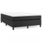 Preview: Boxspringbett mit Matratze Schwarz 140x190 cm Kunstleder