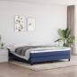 Preview: ARDEBO.de - Boxspringbett mit Matratze Blau 180x200 cm Stoff