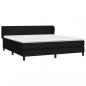 Preview: Boxspringbett mit Matratze Schwarz 180x200 cm Stoff