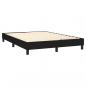 Preview: Boxspringbett mit Matratze Schwarz 140x190 cm Stoff