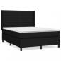 Preview: Boxspringbett mit Matratze Schwarz 140x190 cm Stoff