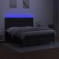 Preview: Boxspringbett mit Matratze & LED Schwarz 180x200 cm Stoff