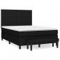 Preview: Boxspringbett mit Matratze Schwarz 140x190 cm Stoff