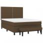 Preview: Boxspringbett mit Matratze Dunkelbraun 140x190 cm Stoff