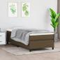 Preview: ARDEBO.de - Boxspringbett mit Matratze Dunkelbraun 90x200 cm Stoff