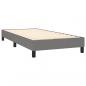 Preview: Boxspringbett mit Matratze & LED Dunkelgrau 90x190 cm Stoff