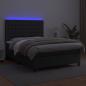 Preview: Boxspringbett mit Matratze & LED Schwarz 140x200 cm Kunstleder