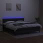 Preview: Boxspringbett mit Matratze & LED Schwarz 180x200 cm Stoff