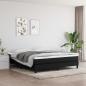 Preview: ARDEBO.de - Boxspringbett mit Matratze Schwarz 180x200 cm Stoff