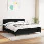 Preview: ARDEBO.de - Boxspringbett mit Matratze Schwarz 180x200 cm Stoff