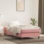 Preview: ARDEBO.de - Boxspringbett mit Matratze Rosa 90x200 cm Samt