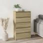 Preview: ARDEBO.de - Schubladenschrank Sonoma-Eiche 60x36x103 cm Holzwerkstoff