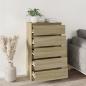 Preview: Schubladenschrank Sonoma-Eiche 60x36x103 cm Holzwerkstoff