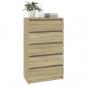 Preview: Schubladenschrank Sonoma-Eiche 60x36x103 cm Holzwerkstoff