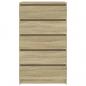 Preview: Schubladenschrank Sonoma-Eiche 60x36x103 cm Holzwerkstoff