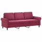 Preview: 3-Sitzer-Sofa Weinrot 180 cm Samt