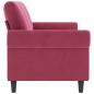 Preview: 3-Sitzer-Sofa Weinrot 180 cm Samt