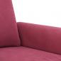 Preview: 3-Sitzer-Sofa Weinrot 180 cm Samt