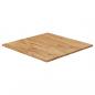 Preview: ARDEBO.de - Tischplatte Quadratisch Hellbraun 70x70x1,5cm Behandelte Eiche