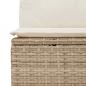 Preview: 5-tlg. Garten-Sofagarnitur mit Kissen Beige Poly Rattan