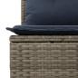 Preview: 4-tlg. Garten-Sofagarnitur mit Kissen Grau Poly Rattan