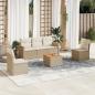 Preview: ARDEBO.de - 6-tlg. Garten-Sofagarnitur mit Kissen Beige Poly Rattan