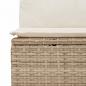 Preview: 7-tlg. Garten-Sofagarnitur mit Kissen Beige Poly Rattan