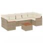 Preview: 8-tlg. Garten-Sofagarnitur mit Kissen Beige Poly Rattan