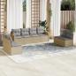 Preview: ARDEBO.de - 8-tlg. Garten-Sofagarnitur mit Kissen Beige Poly Rattan