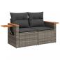 Preview: 5-tlg. Garten-Sofagarnitur mit Kissen Schwarz Poly Rattan