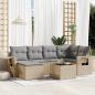 Preview: ARDEBO.de - 7-tlg. Garten-Sofagarnitur mit Kissen Beige Poly Rattan