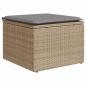 Preview: 4-tlg. Garten-Sofagarnitur mit Kissen Beigemischung Poly Rattan