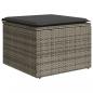 Preview: 5-tlg. Garten-Sofagarnitur mit Kissen Grau Poly Rattan