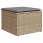 Preview: 7-tlg. Garten-Sofagarnitur mit Kissen Beige Poly Rattan