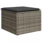 Preview: 8-tlg. Garten-Sofagarnitur mit Kissen Grau Poly Rattan