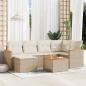 Preview: ARDEBO.de - 7-tlg. Garten-Sofagarnitur mit Kissen Beige Poly Rattan