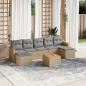 Preview: ARDEBO.de - 8-tlg. Garten-Sofagarnitur mit Kissen Beige Poly Rattan